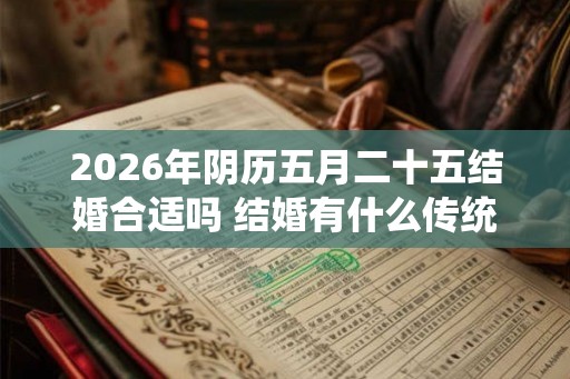 2026年阴历五月二十五结婚合适吗 结婚有什么传统风俗