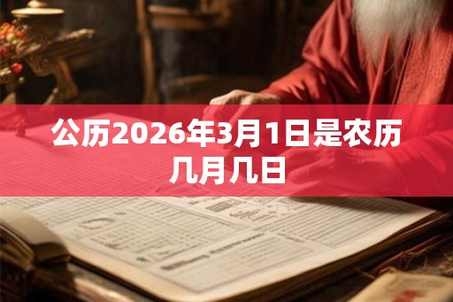 公历2026年3月1日是农历几月几日