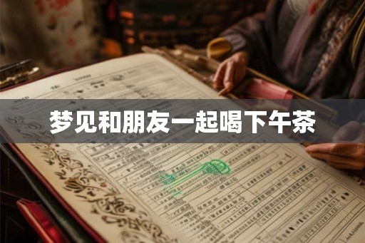 梦见和朋友一起喝下午茶