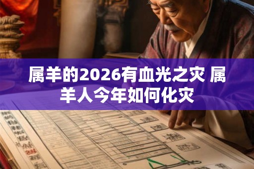 属羊的2026有血光之灾 属羊人今年如何化灾