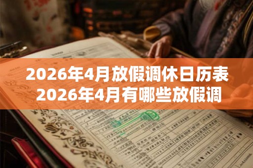 2026年4月放假调休日历表 2026年4月有哪些放假调休日