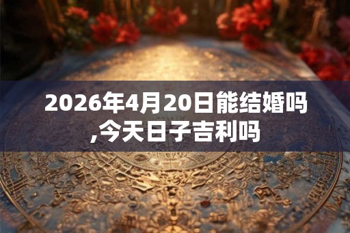 2026年4月20日能结婚吗,今天日子吉利吗