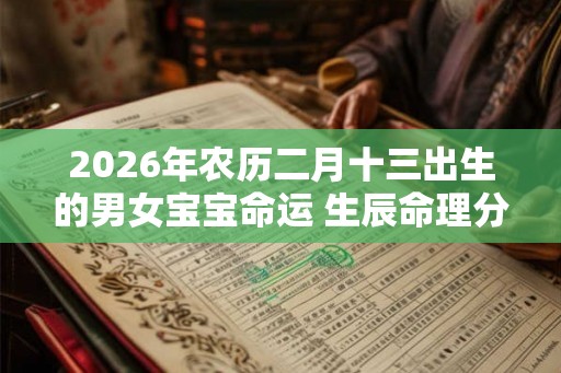 2026年农历二月十三出生的男女宝宝命运 生辰命理分析取名