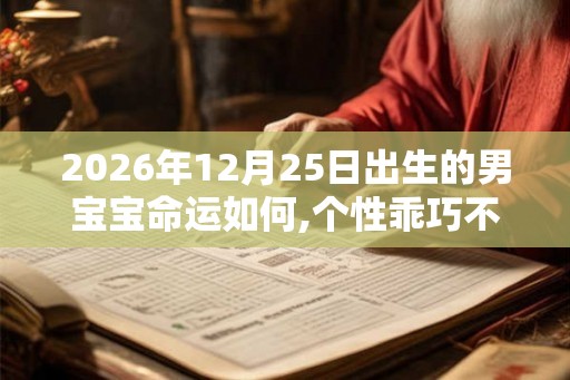 2026年12月25日出生的男宝宝命运如何,个性乖巧不易顺从