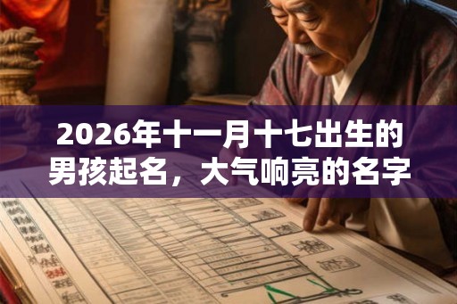 2026年十一月十七出生的男孩起名，大气响亮的名字