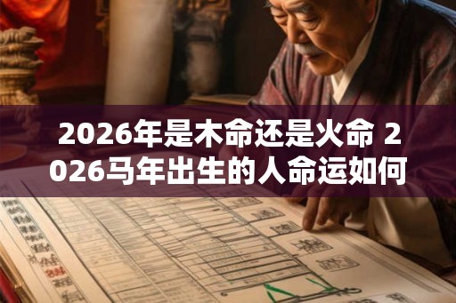 2026年是木命还是火命 2026马年出生的人命运如何