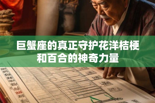 巨蟹座的真正守护花洋桔梗和百合的神奇力量 巨蟹座的真正守护花洋桔梗和百合的神奇力量