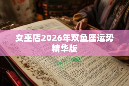 女巫店2026年双鱼座运势精华版