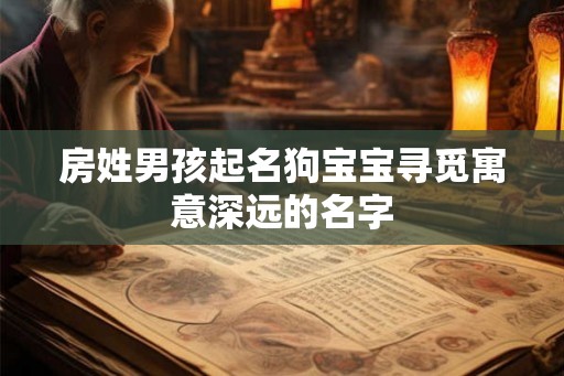 房姓男孩起名狗宝宝寻觅寓意深远的名字 房姓男孩起名狗宝宝寻觅寓意深远的名字