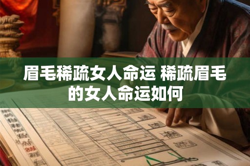眉毛稀疏女人命运 稀疏眉毛的女人命运如何