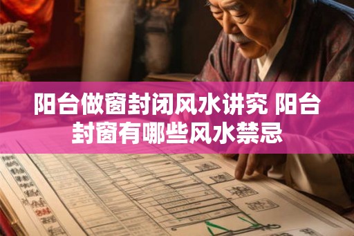 阳台做窗封闭风水讲究 阳台封窗有哪些风水禁忌