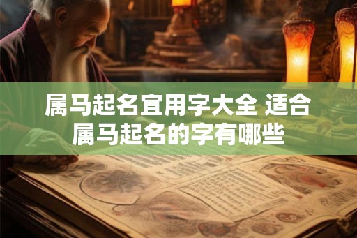 属马起名宜用字大全 适合属马起名的字有哪些