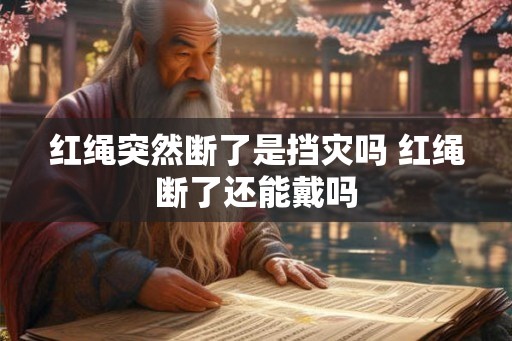 红绳突然断了是挡灾吗 红绳断了还能戴吗 红绳突然断了是挡灾吗 红绳断了还能戴吗