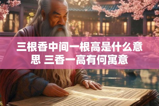 三根香中间一根高是什么意思 三香一高有何寓意 三根香中间一根高是什么意思 三香一高有何寓意