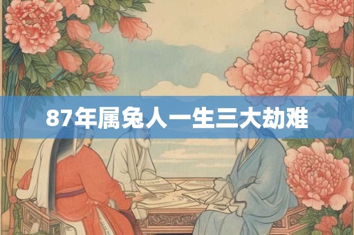 87年属兔人一生三大劫难
