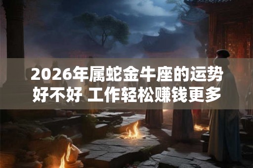 2026年属蛇金牛座的运势好不好 工作轻松赚钱更多
