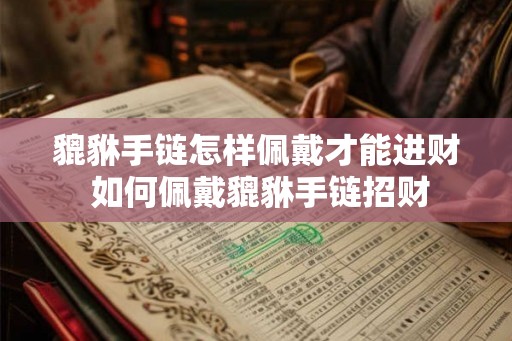 貔貅手链怎样佩戴才能进财 如何佩戴貔貅手链招财