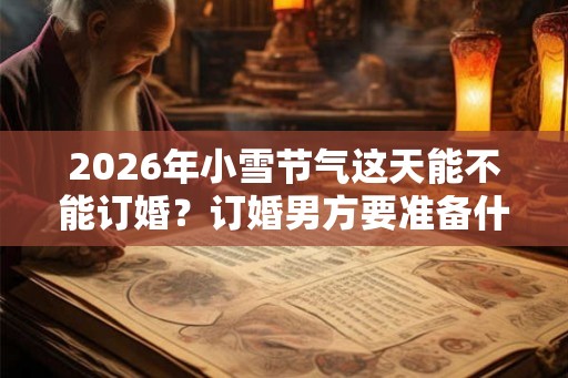 2026年小雪节气这天能不能订婚?订婚男方要准备什么? 2026年小雪节气这天能不能订婚?订婚男方要准备什么?
