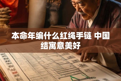 本命年编什么红绳手链 中国结寓意美好 本命年编什么红绳手链 中国结寓意美好