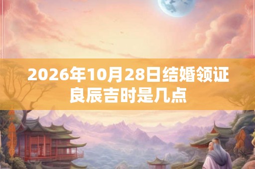 2026年10月28日结婚领证良辰吉时是几点