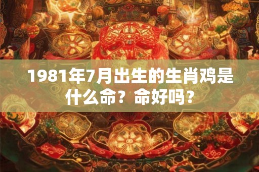 1981年7月出生的生肖鸡是什么命？命好吗？