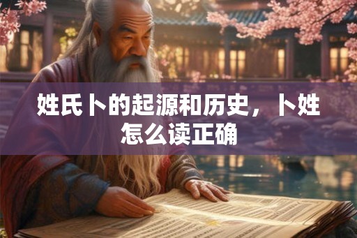 姓氏卜的起源和历史，卜姓怎么读正确