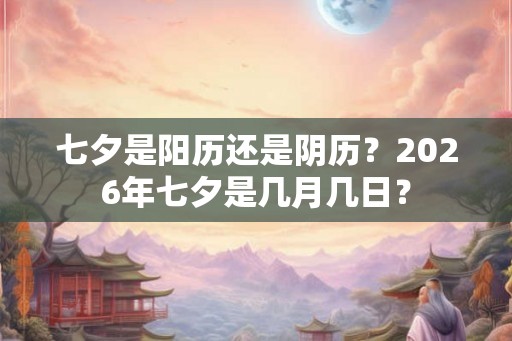 七夕是阳历还是阴历?2026年七夕是几月几日? 七夕是阳历还是阴历?2026年七夕是几月几日?