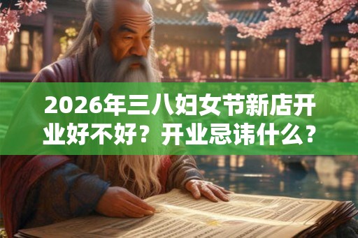 2026年三八妇女节新店开业好不好？开业忌讳什么？