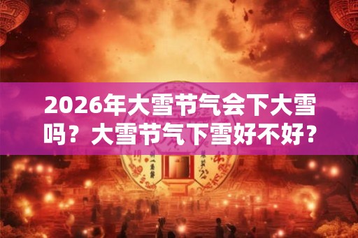 2026年大雪节气会下大雪吗?大雪节气下雪好不好? 2026年大雪节气会下大雪吗?大雪节气下雪好不好?