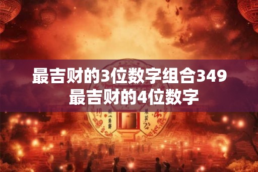 最吉财的3位数字组合349  最吉财的4位数字