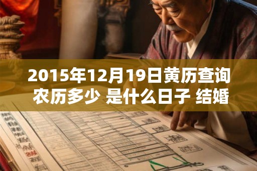 2015年12月19日黄历查询 农历多少 是什么日子 结婚吉时