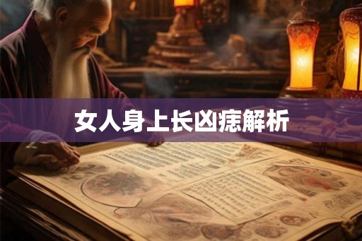 女人身上长凶痣解析