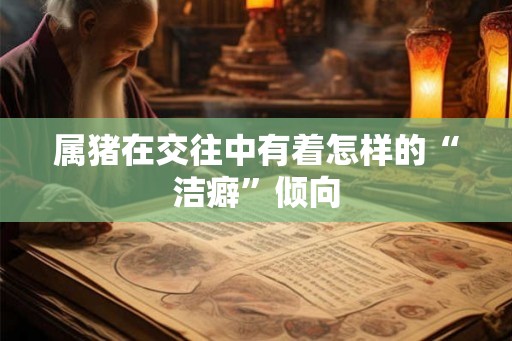 属猪在交往中有着怎样的“洁癖”倾向