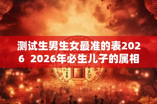 测试生男生女最准的表2026  2026年必生儿子的属相