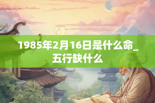 1985年2月16日是什么命_五行缺什么