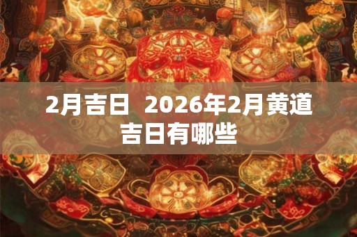 2月吉日  2026年2月黄道吉日有哪些