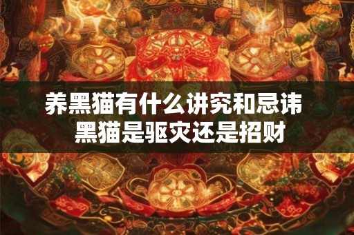 养黑猫有什么讲究和忌讳  黑猫是驱灾还是招财