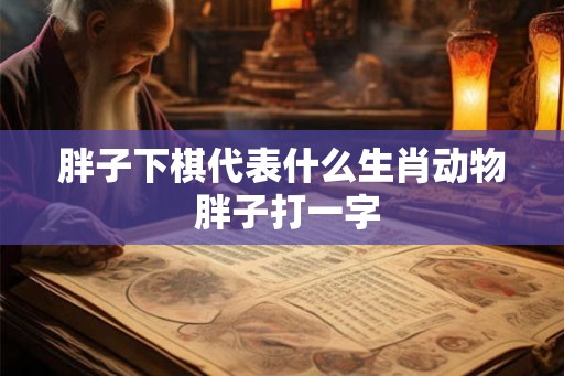 胖子下棋代表什么生肖动物 胖子打一字 胖子下棋代表什么生肖动物 胖子打一字