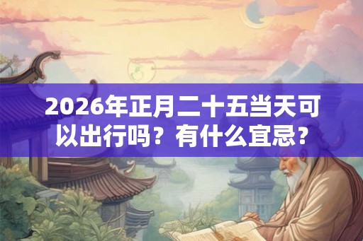 2026年正月二十五当天可以出行吗？有什么宜忌？