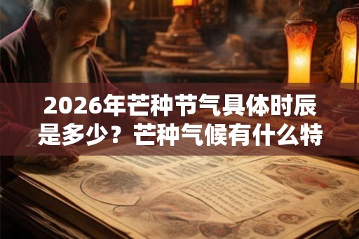 2026年芒种节气具体时辰是多少?芒种气候有什么特点? 2026年芒种节气具体时辰是多少?芒种气候有什么特点?