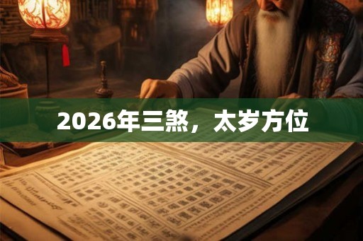 2026年三煞，太岁方位