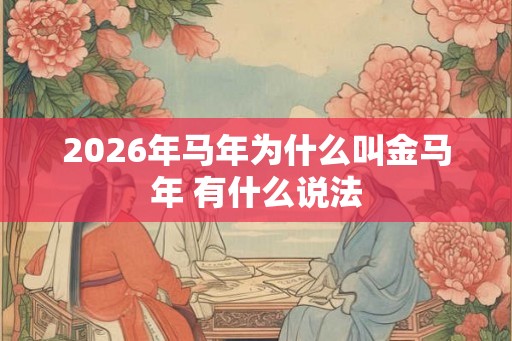 2026年马年为什么叫金马年 有什么说法