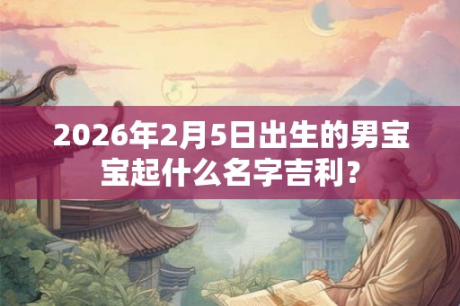 2026年2月5日出生的男宝宝起什么名字吉利？