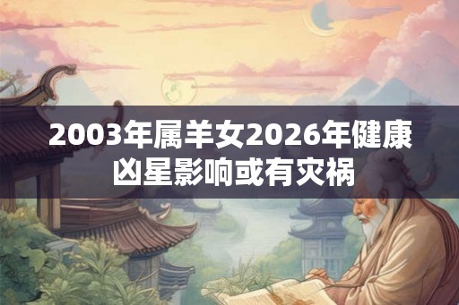 2003年属羊女2026年健康 凶星影响或有灾祸