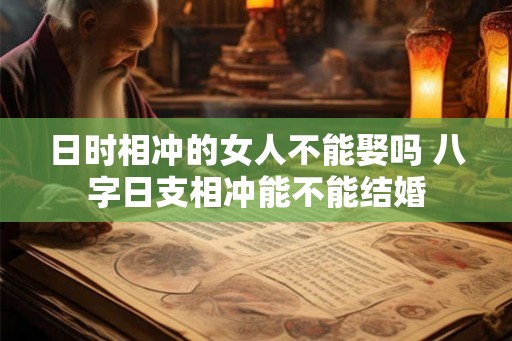 日时相冲的女人不能娶吗 八字日支相冲能不能结婚