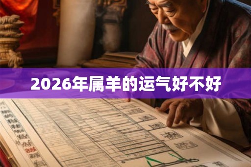 2026年属羊的运气好不好