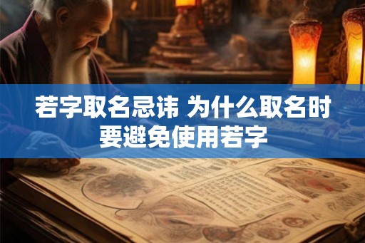 若字取名忌讳 为什么取名时要避免使用若字