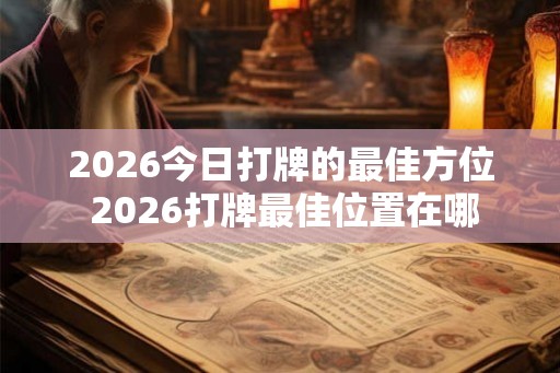 2026今日打牌的最佳方位 2026打牌最佳位置在哪