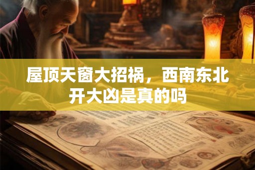 屋顶天窗大招祸，西南东北开大凶是真的吗