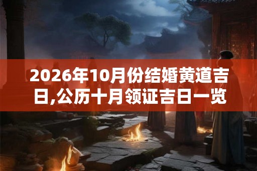 2026年10月份结婚黄道吉日,公历十月领证吉日一览表